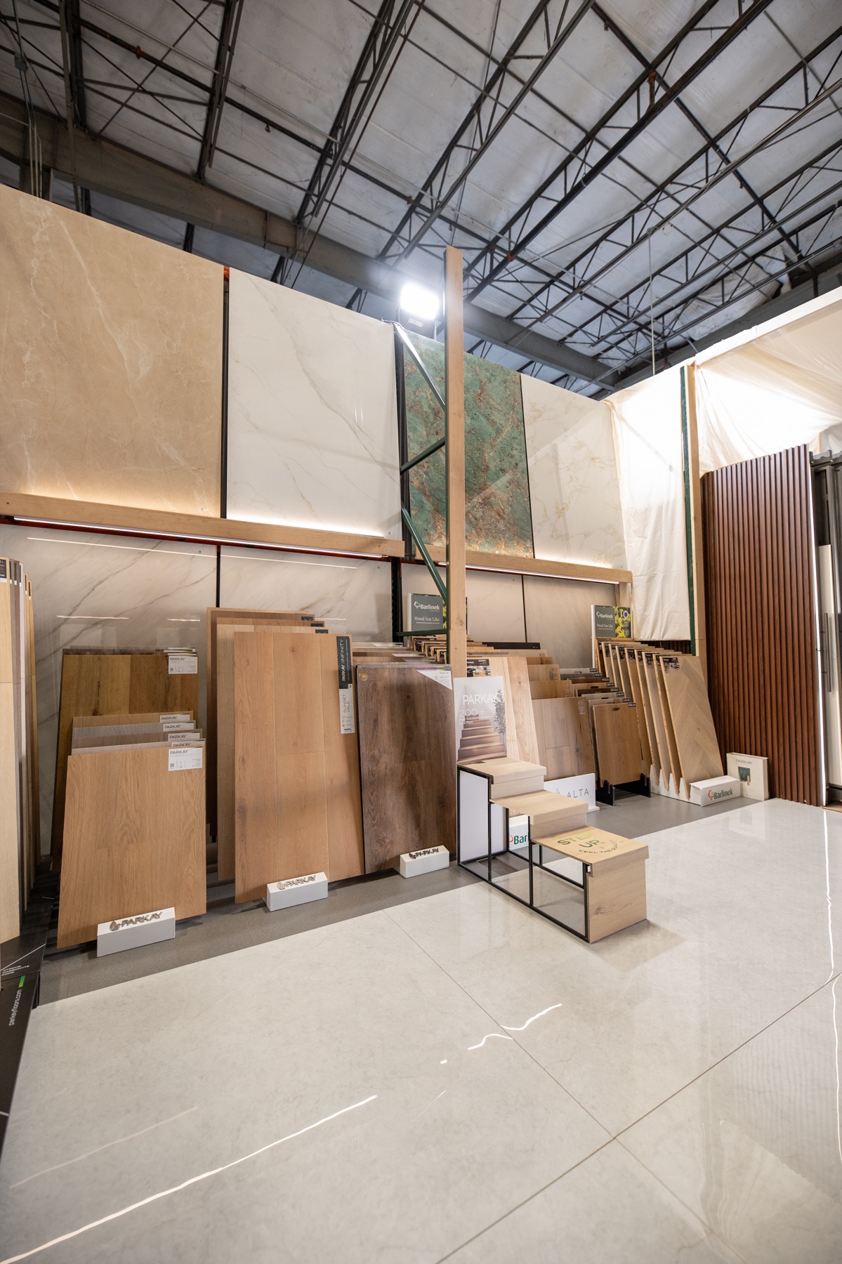 Flooring and large-format tile displays